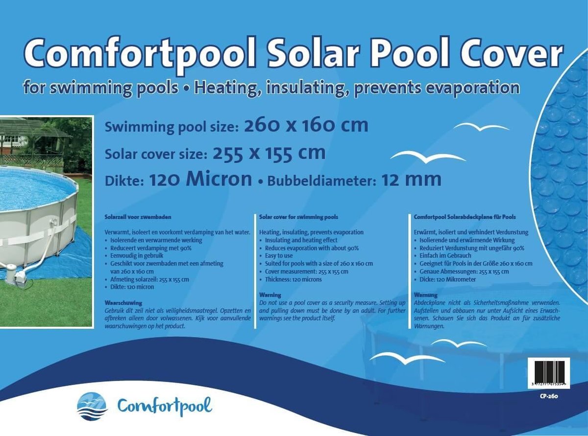 Comfortpool Solar afdekzeil | 260x160cm